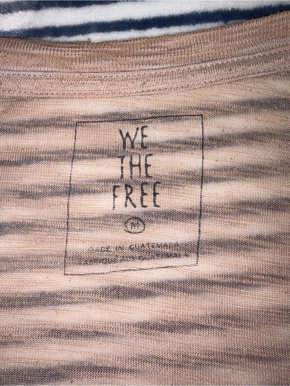 We The Free Striped Crewneck Sweater in Beige and Black